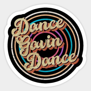 vintage circle line color Dance Gavin Dance Sticker